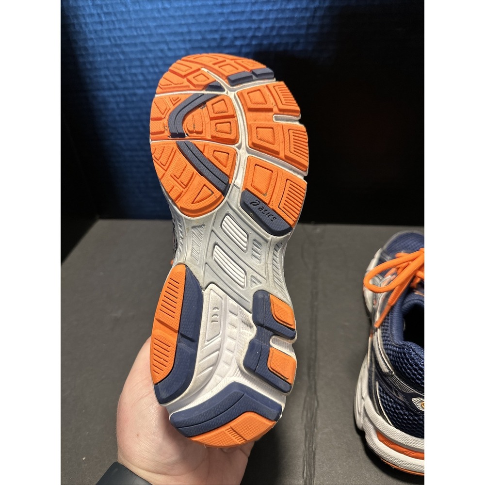 Asics GT-1000 2 Men's Running Shoes Blue Orange Size 6 Pre Owned - Picture 6 of 7
